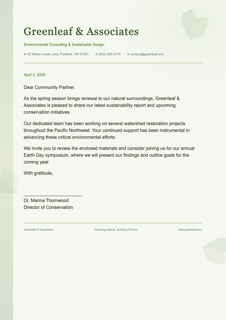 Botanical nature decorative letterhead